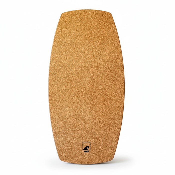 Norst Freestyle Balance Board, round tail, cork top deck, Natural finish