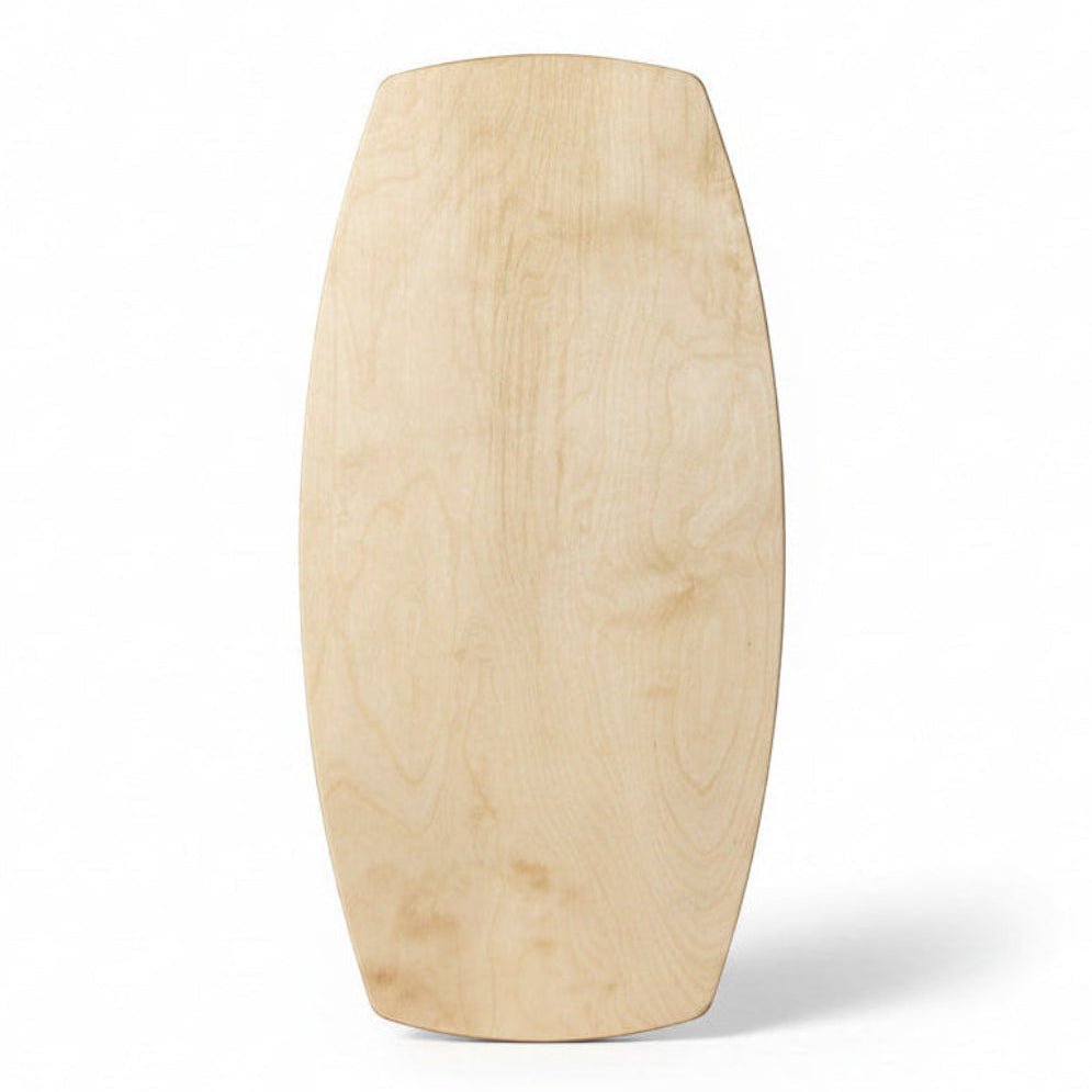 Norst Freestyle Balance Board underside, birch plywood, Natural finish