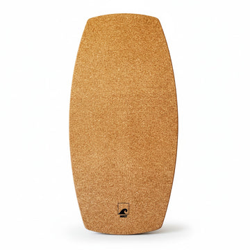 Norst Freestyle Balance Board, round tail, cork top deck, Natural finish