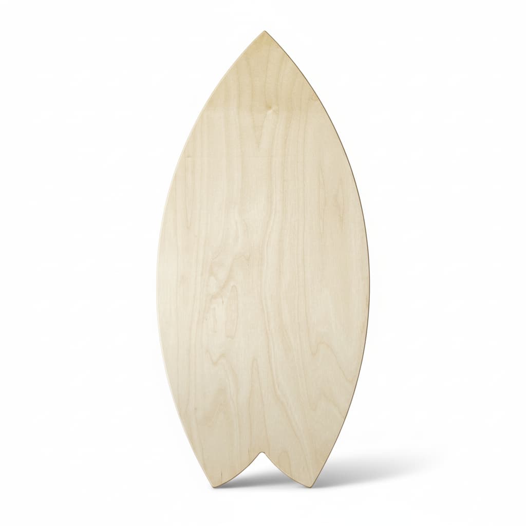 Norst Surf Balance Board underside, birch plywood, Natural finish