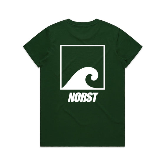 Womens T-Shirt - Original Front & Back Logo, Forest Green