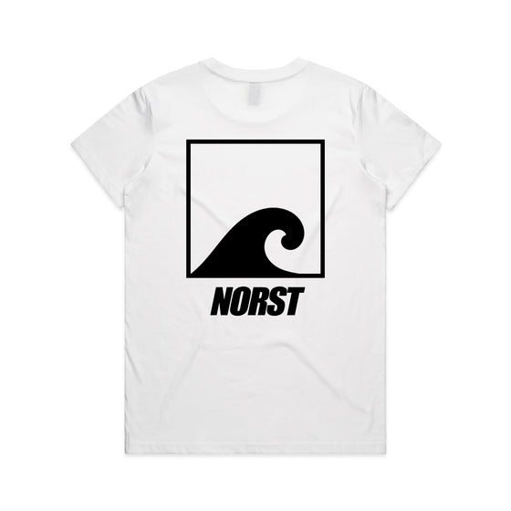 Womens T-Shirt - Original Front & Back Logo, White