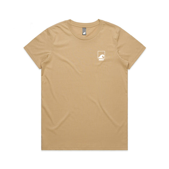 Womens T-Shirt - Original Front Logo, Tan