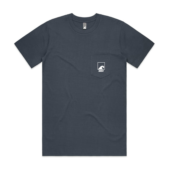 Mens Pocket T-Shirt, Petrol Blue