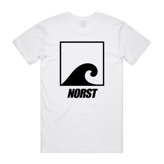 Norst Original T-Shirt – Logo Front & Back | Finished by Hand, White