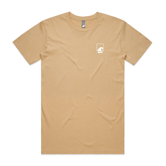 Mens T-Shirt - Original Front Logo, Tan