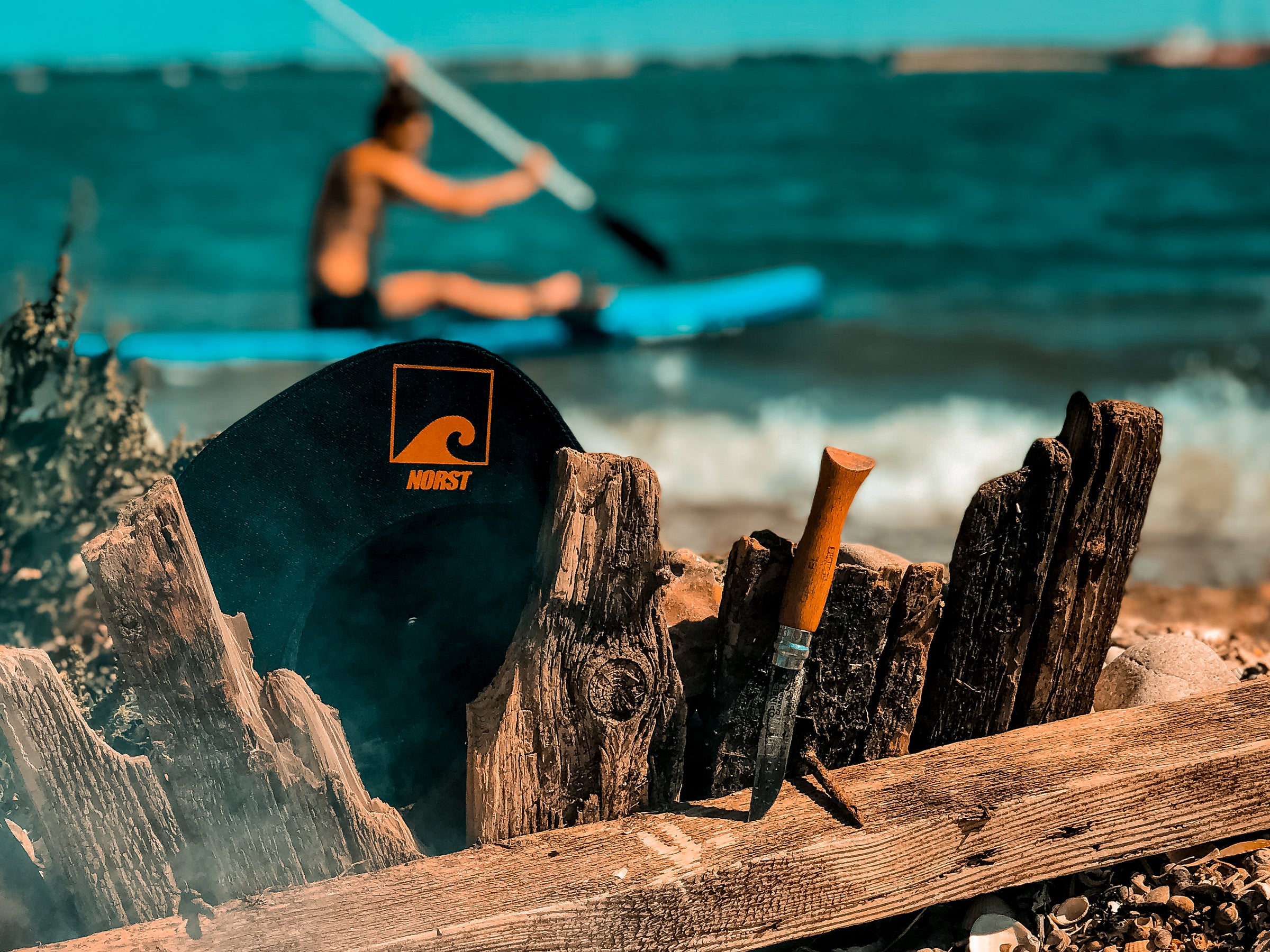 Navy 'n' Orange Snapback - norst